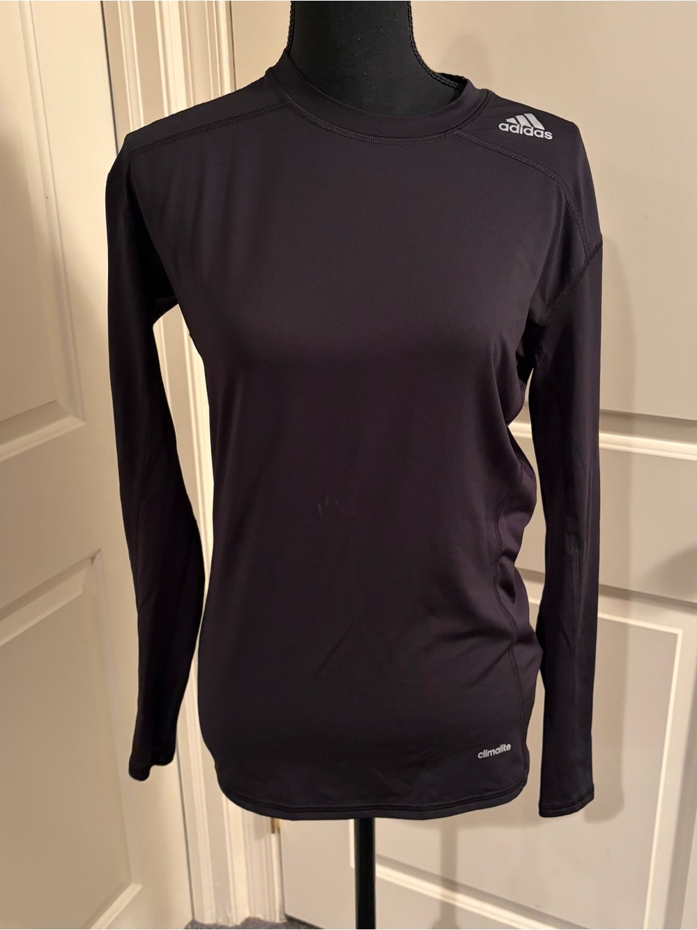 adidas Women’s Long Sleeve Climalite Techfit Top - Black
